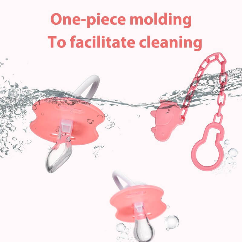Baby Pacifier Set Silicone Nipples Chain Combination Baby Sleeping Pacifier With Storage Box.