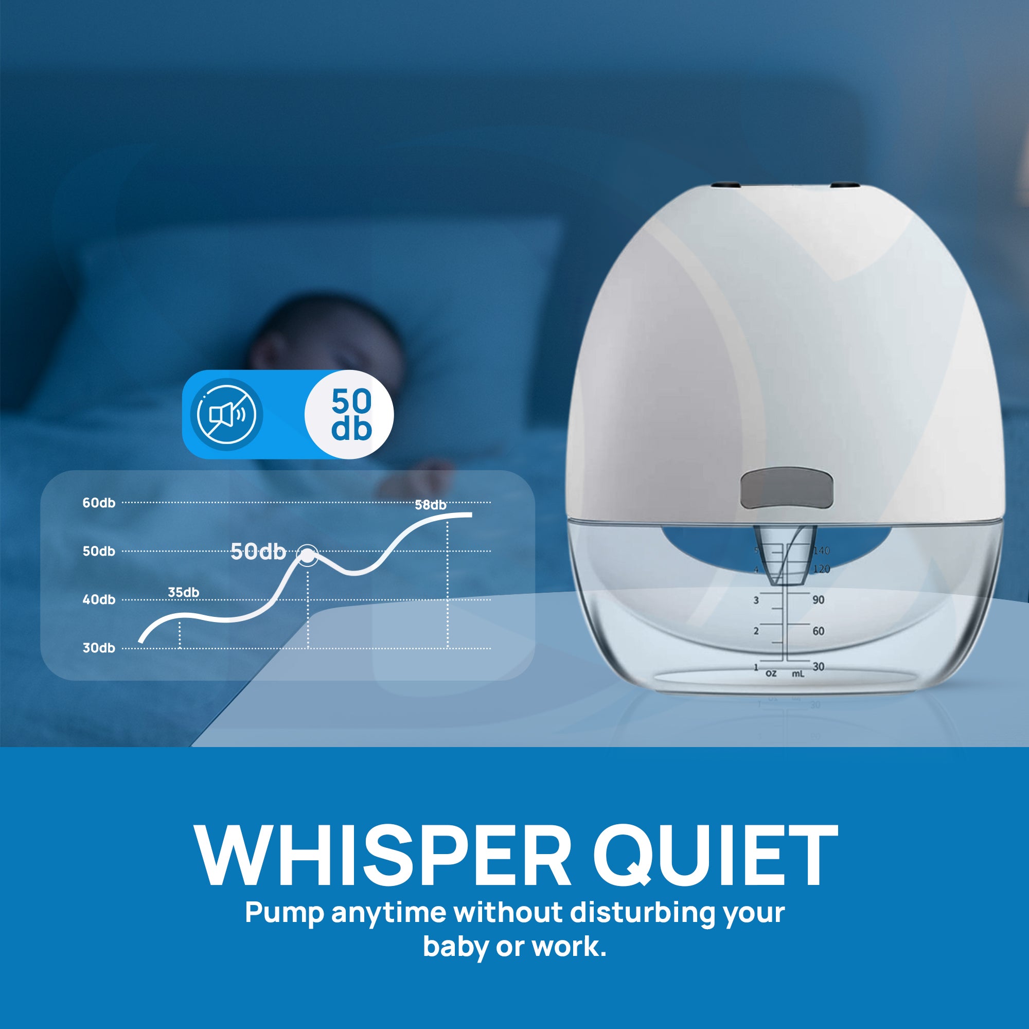 Deepsea Premium Wearable Breast Pump 160°