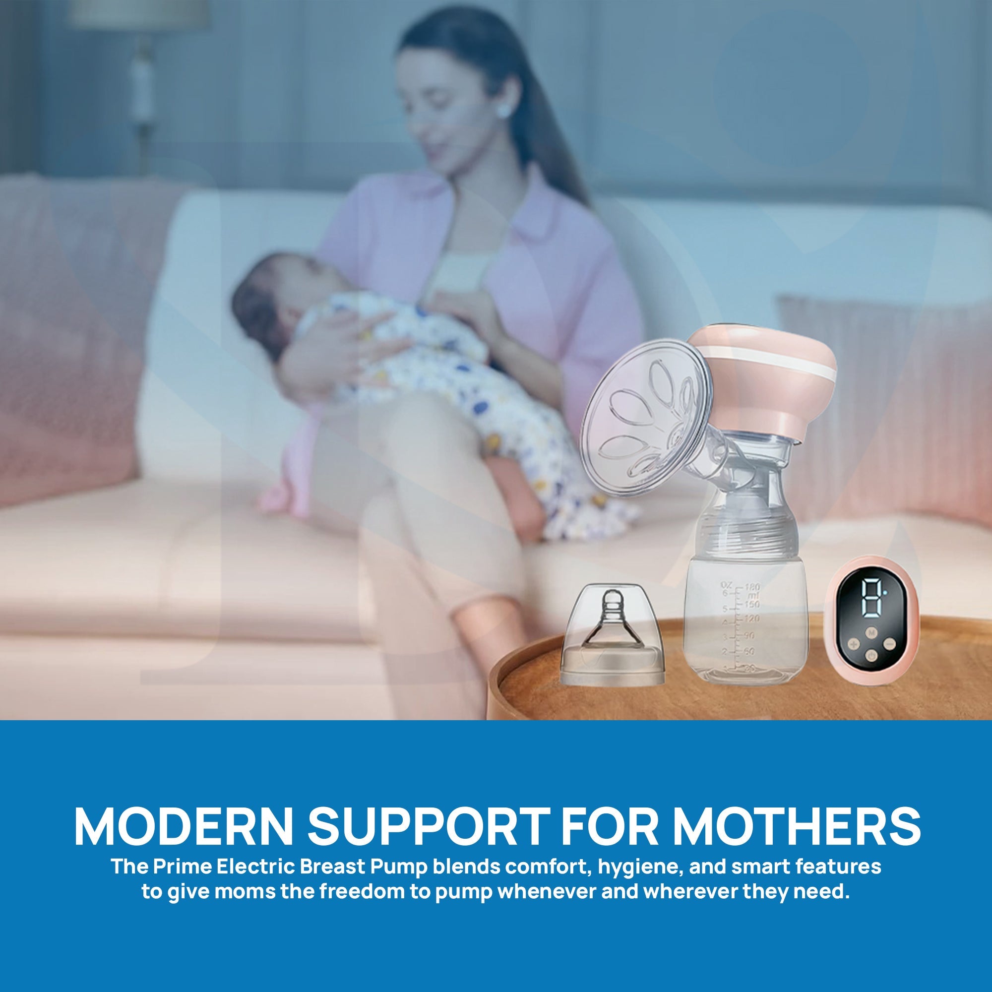 Mom Using Deepsea Prime Electric Breast Pump for Comfortable and Efficient Milk Pumping