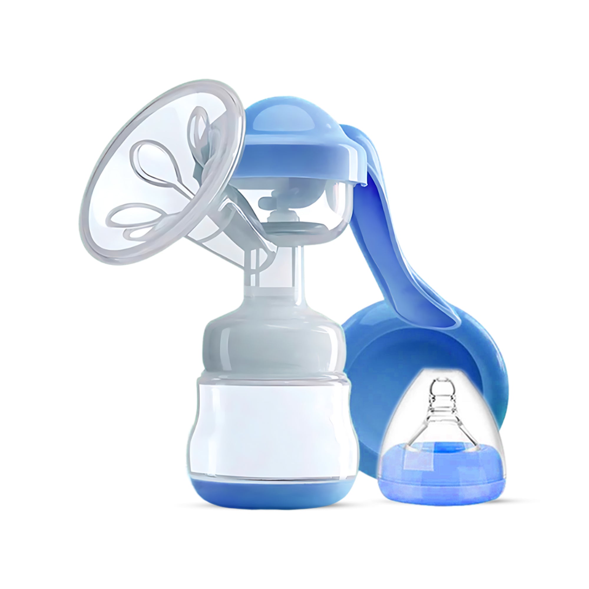 Deepsea Prime Manual Breast Pump front view with ergonomic handle and soft silicone cushion