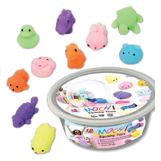 Mochi Squeeze Toy For Baby Boys & Girls Babies Bath Toys For Newborn Realistic Anti-Stress Cute Mini Animal Face Best For Grabbing Hands Squishy Products.
