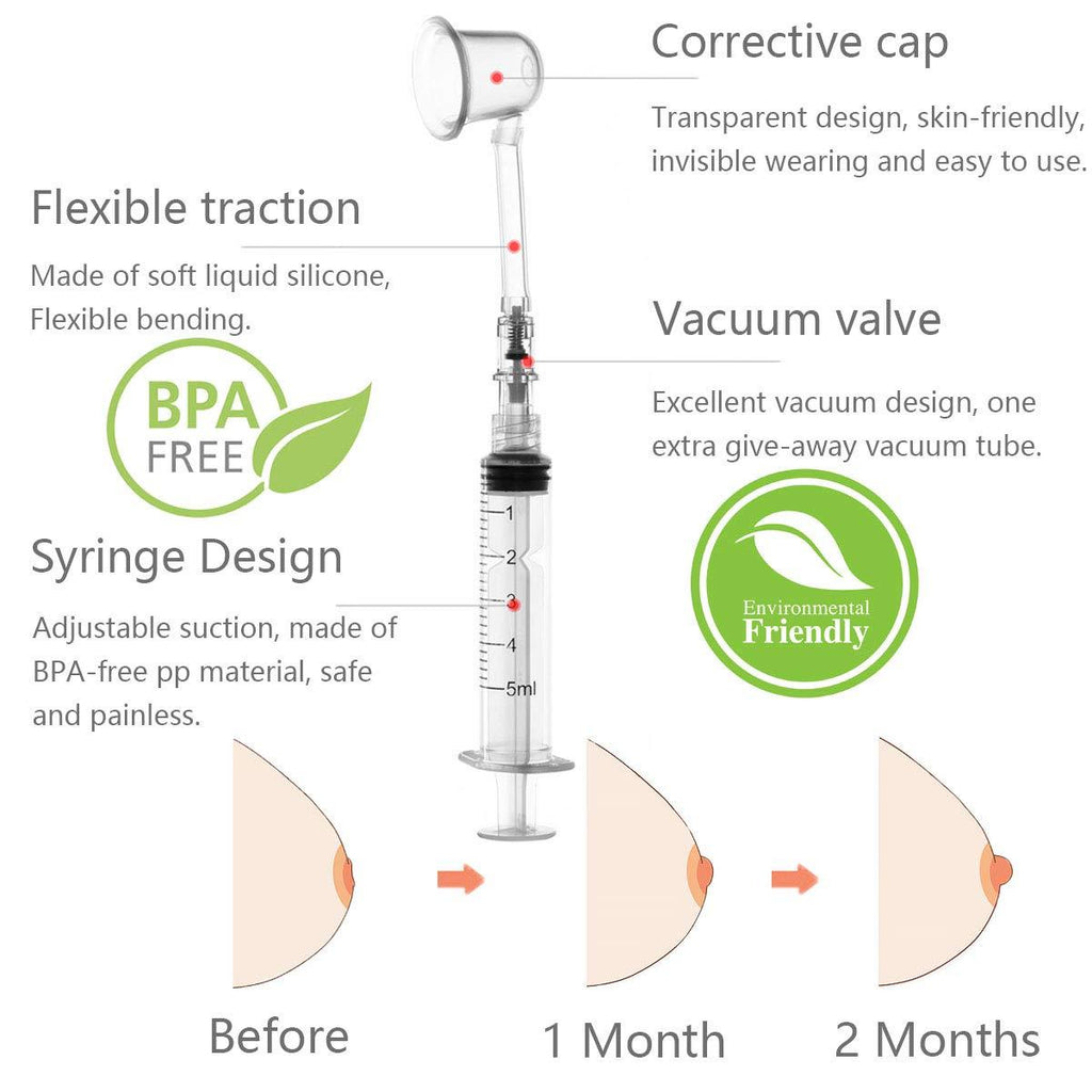 Nipples Aspirator Corrector Pullers or Everters for Flat and Inverted Nipple.