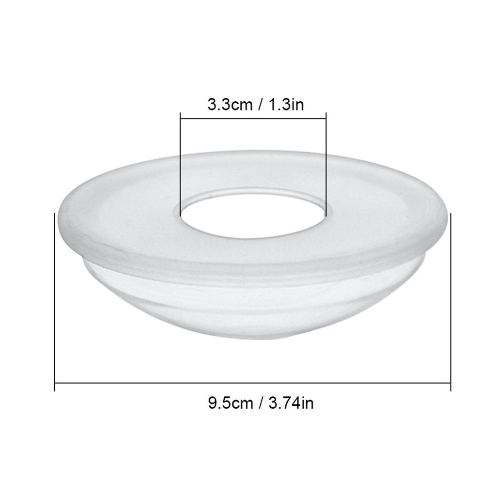 Silicone Nursing Breast Milk Collectors - 2-Piece Set with Stoppers.