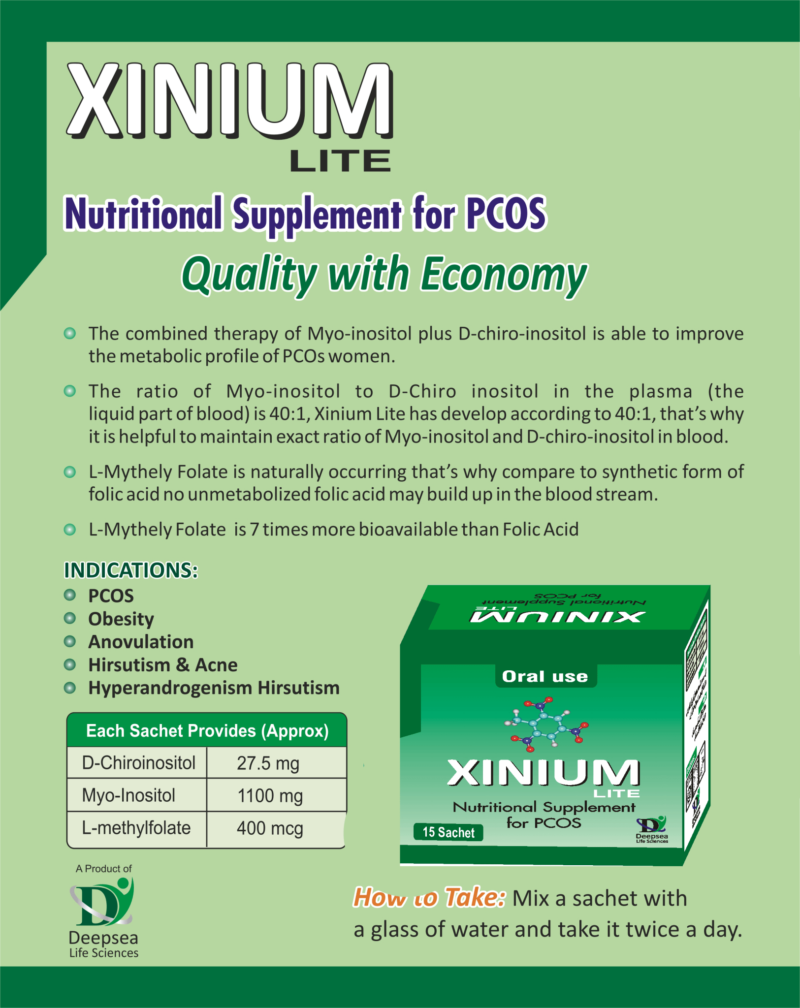 Xinium Lite - 15 Sachet - Deepsea Care