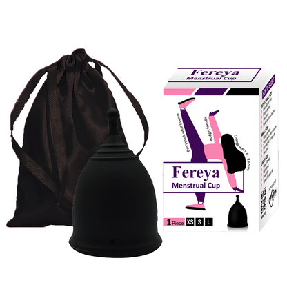 Imported Menstrual Cup Black Small Large Silicone Cups / Period Cup Silicone Feminine Care Female Fairy Hygiene.