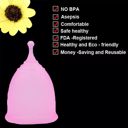 Imported Menstrual Cup Black Small Large Silicone Cups / Period Cup Silicone Feminine Care Female Fairy Hygiene.